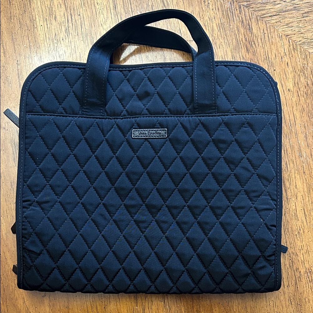 Vera Bradley Quilted Black Hanging Travel Bag